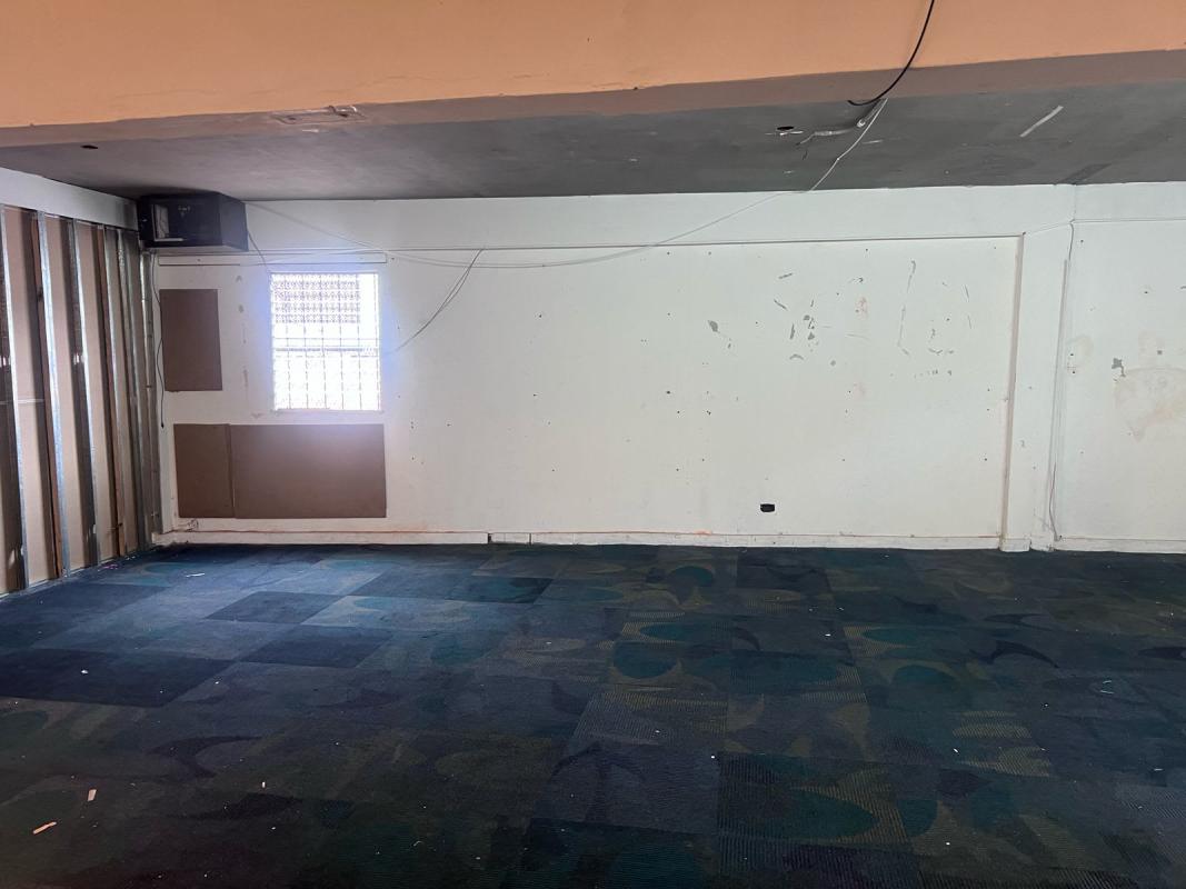 Unfinished area inside commercial warehouse space for lease in Panama City