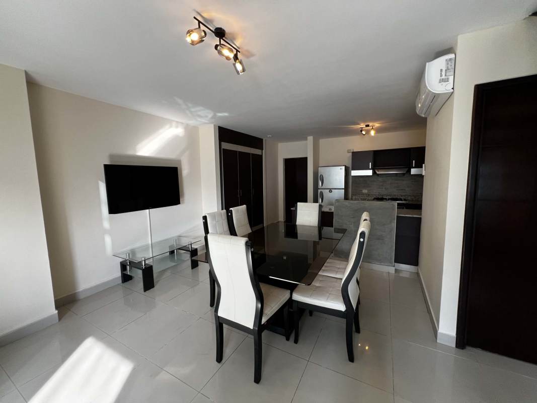 Modern kitchen with granite countertops, stainless steel appliances at PH Vitro Loft El Cangrejo Panama