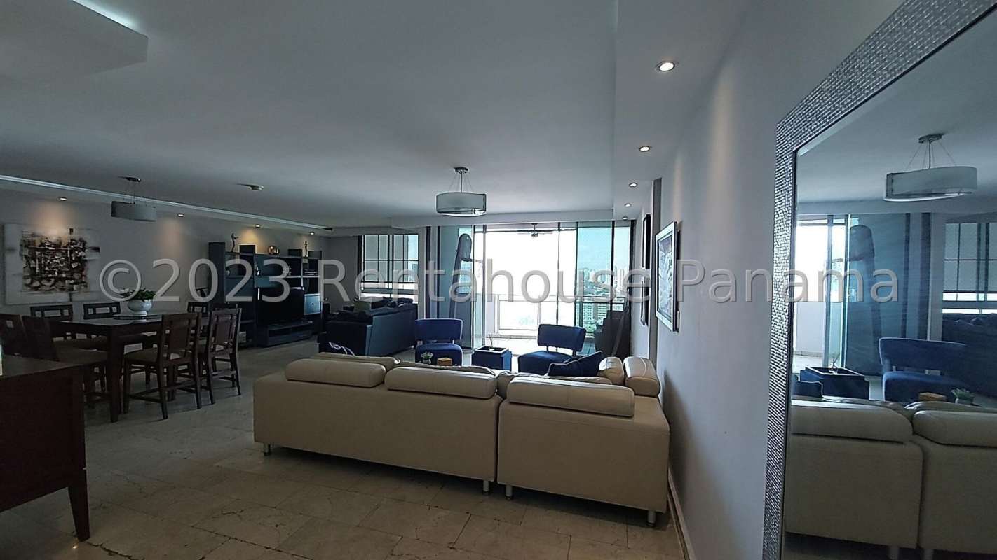 Finely decorated lobby entrance PH Costa Pacifica Punta Pacifica Panama City