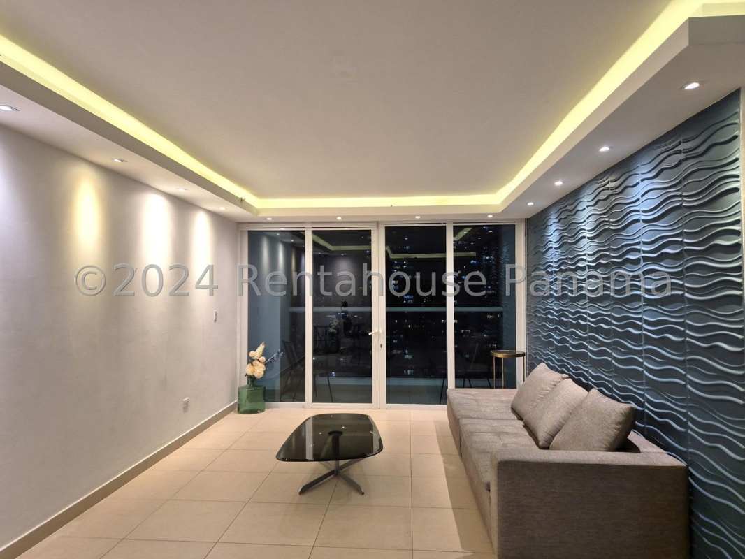 Dining space with recessed ceiling lighting at luxury apartment PH Country Club Panama City