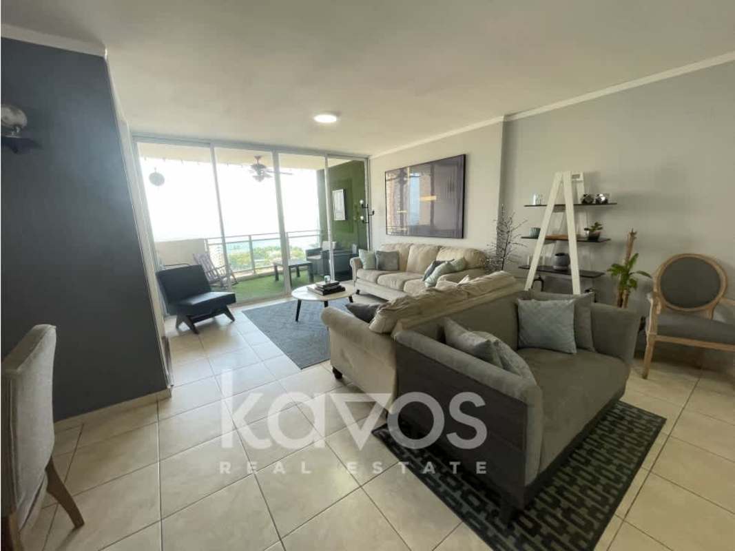 Large master bedroom with ocean view window in PH Costa Pacifica Punta Pacifica Panama