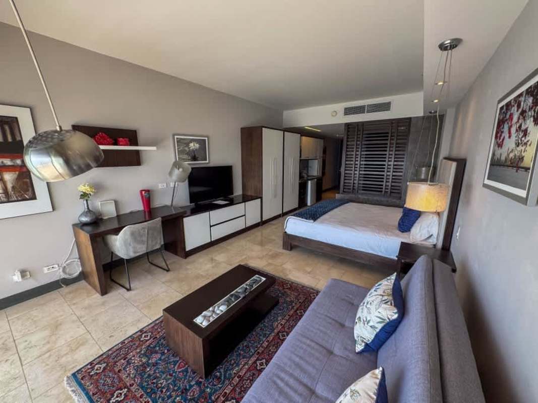 Elegant lobby at The Ocean Club luxury skyscraper in Punta Pacifica Panama