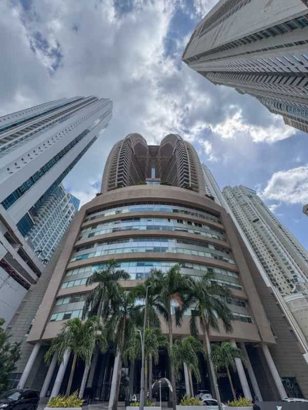 Luxury bathroom with marble counters and soaking tub at PH The Ocean Club Punta Pacifica Panama