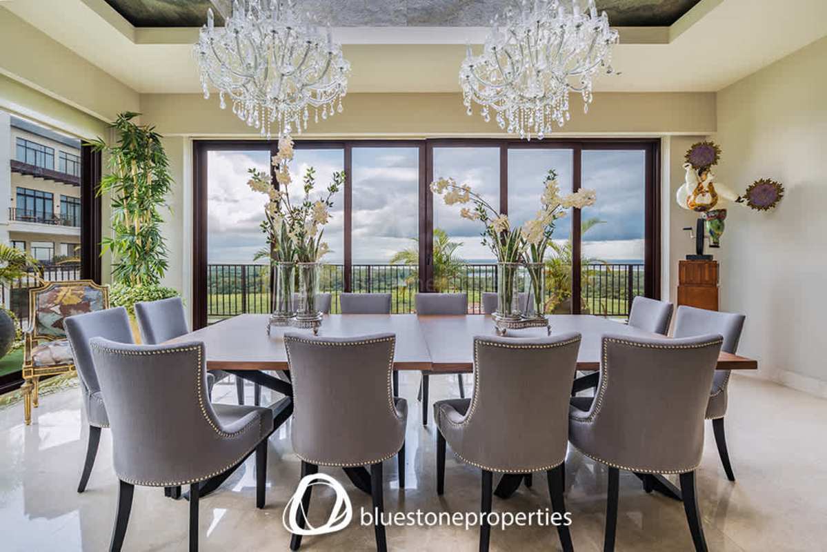 Spacious luxury kitchen with marble island, premium appliances Santa Maria Panama