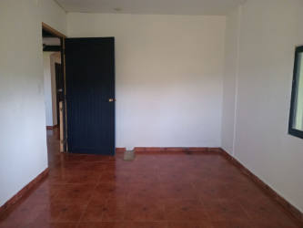 Bathroom with blue ceramic tiles and walk-in shower in country property Capira Panama