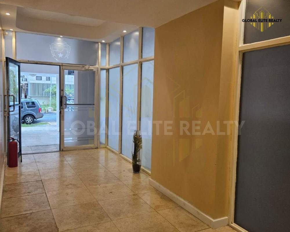 Modern lobby entrance with reception office in commercial residential building Panama