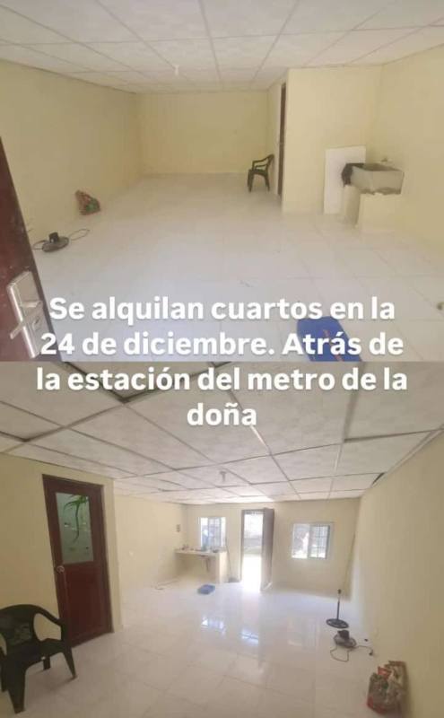 Basic interior rental room near Tocumen Metro Panama with window and utility area