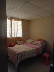 Exterior of single-story house with metal gate, perimeter wall, front patio and palm tree in Villas de la Alameda Arraiján Panama