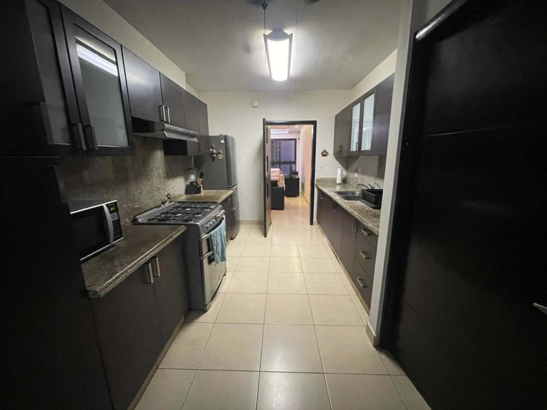 Double height lobby with modern design and decorative accents PH Parque del Mar Panama