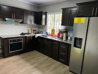 Open plan living dining room new house Potrerillos Chiriquí Panama