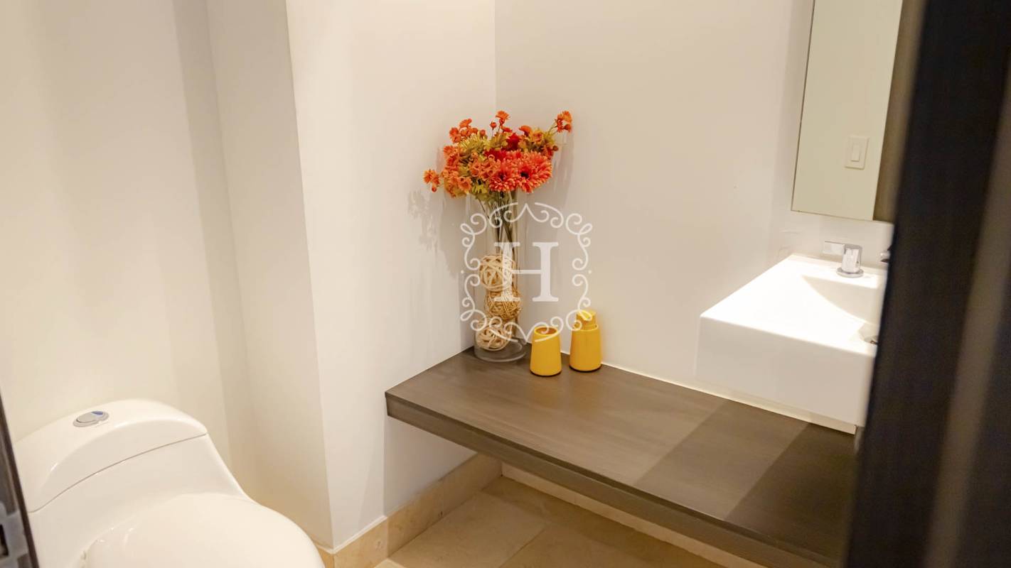 Large bedroom with ensuite bathroom, walk-in closet and Pacific Ocean Views at The Ocean Club Punta Pacifica Panama