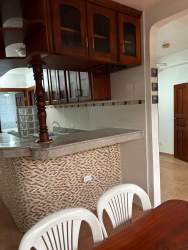 Furnished bedroom with AC, ceiling fan, window Nueva Gorgona beach apartment rental Panama