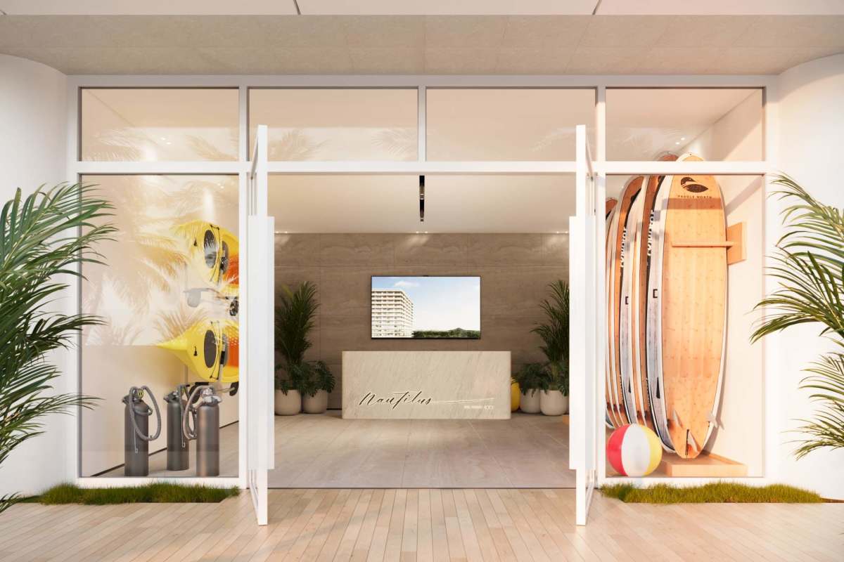 Modern glass-and-balcony facade of Nautilus Residences Panama Amador Causeway