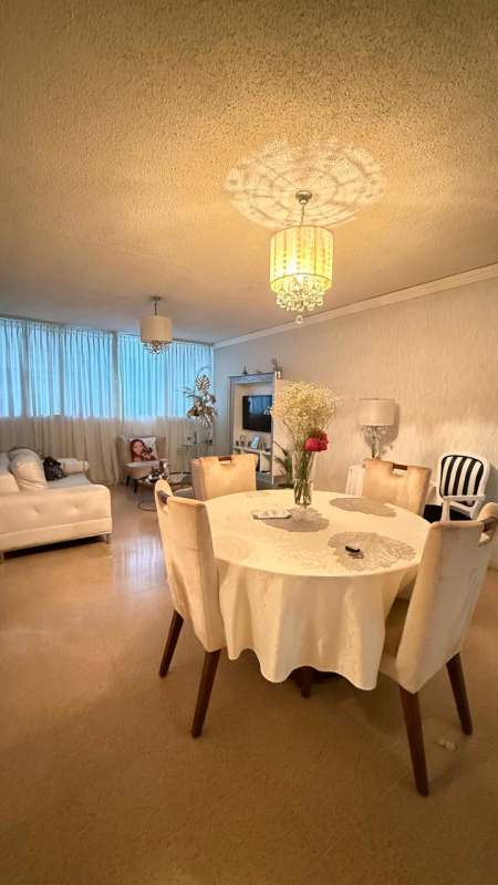 Living room with dining area, large window, natural light at PH Crystal Tower Via Porras Panama