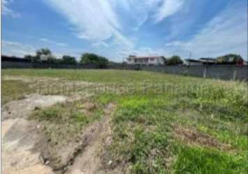 Vacant grassy commercial lot along main road in Aguadulce Panama