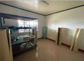 Storage room with shelves inside Aguadulce commercial warehouse Panama