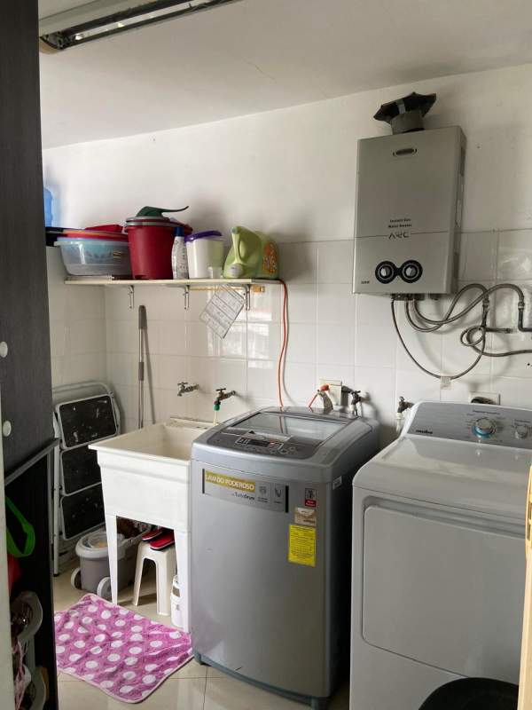 Bathroom with vanity, mirror, and enclosed shower PH Las Perlas Punta Paitilla Panama