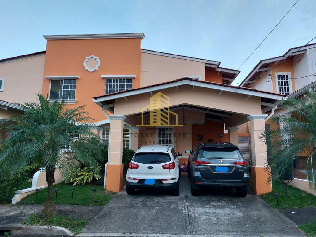 Suburban gated Villa Lucre house exterior with driveway and porch Panama