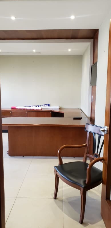 Individual private office with desk and window Scotia Plaza Panama City