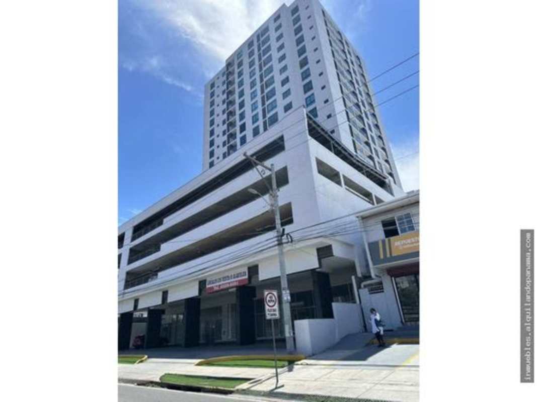 Commercial complex with multi-story structure and parking at Avenida Lefevre Panama City