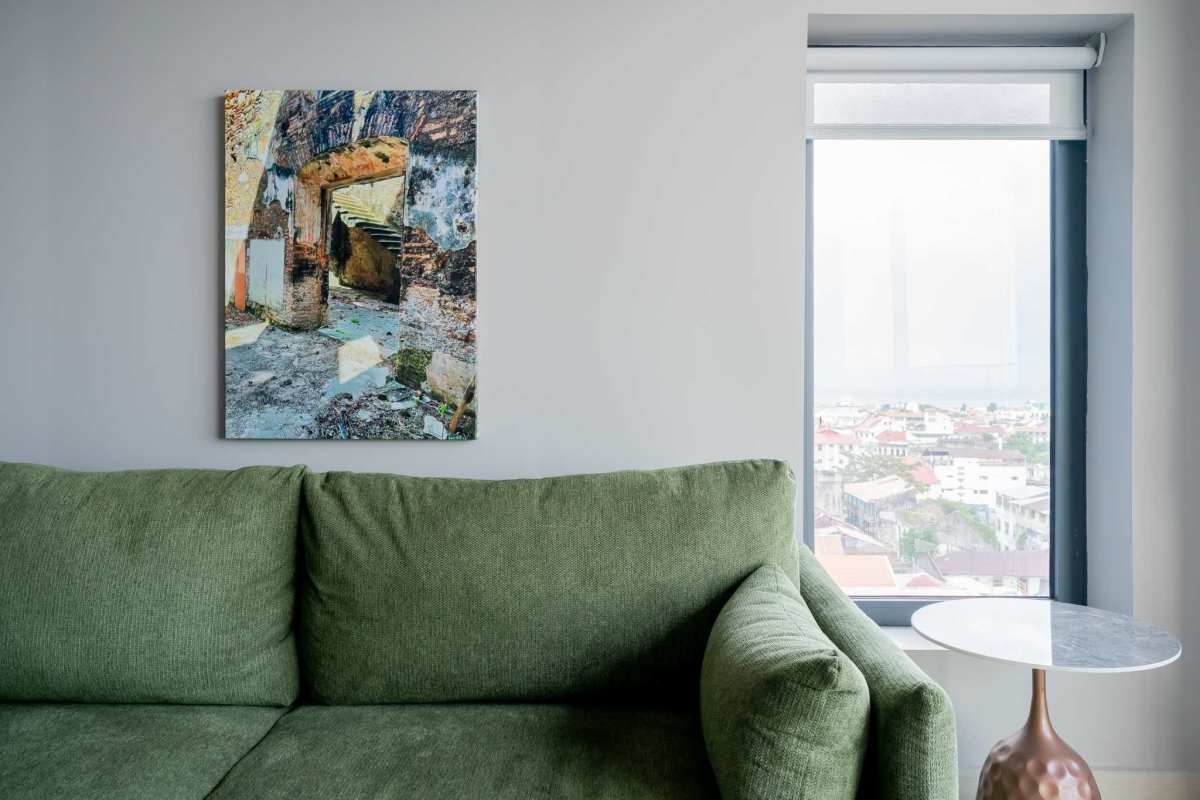 Living room with access to balcony and city views Casa Lefevre Casco Viejo Panama City