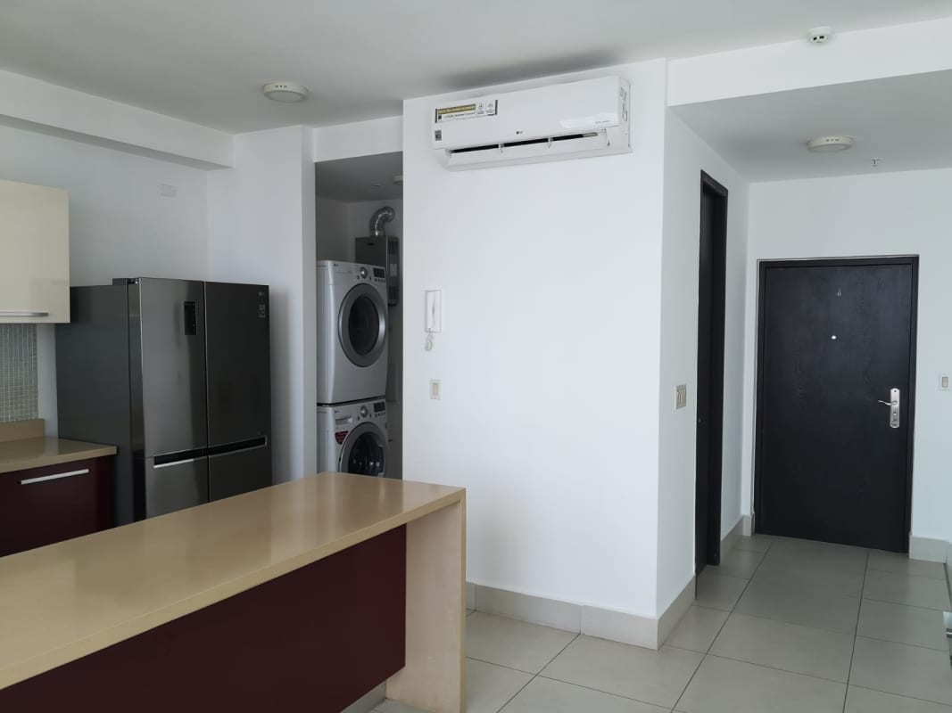 Double height open living and dining room with large windows PH Castellamare Costa del Este Panama