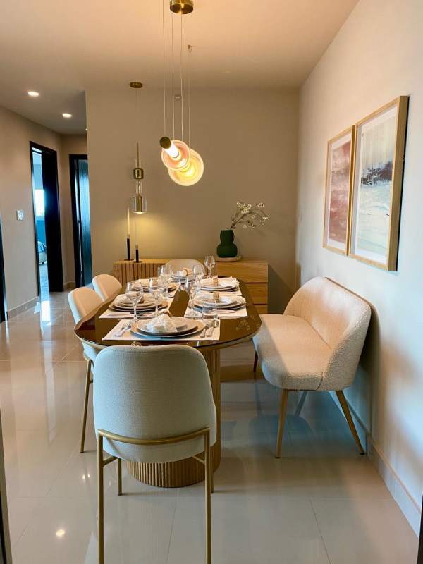 Dining and lounge open concept space PH Lemon Tower Obarrio Panama City