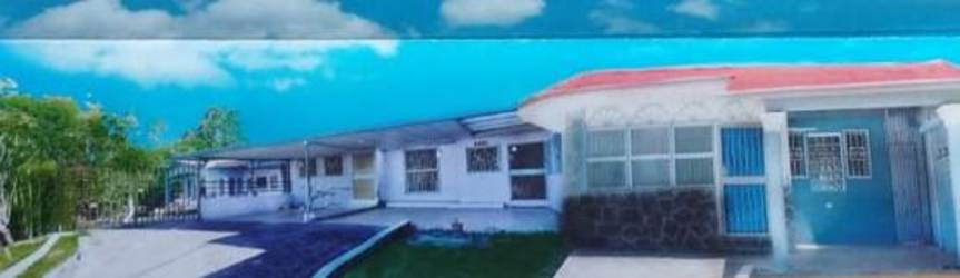 Lush garden with trees and patio terraces in Alto Boquete commercial estate Panama