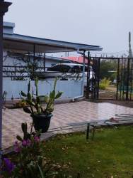 Private landscaped garden behind commercial residence Alto Boquete Panama