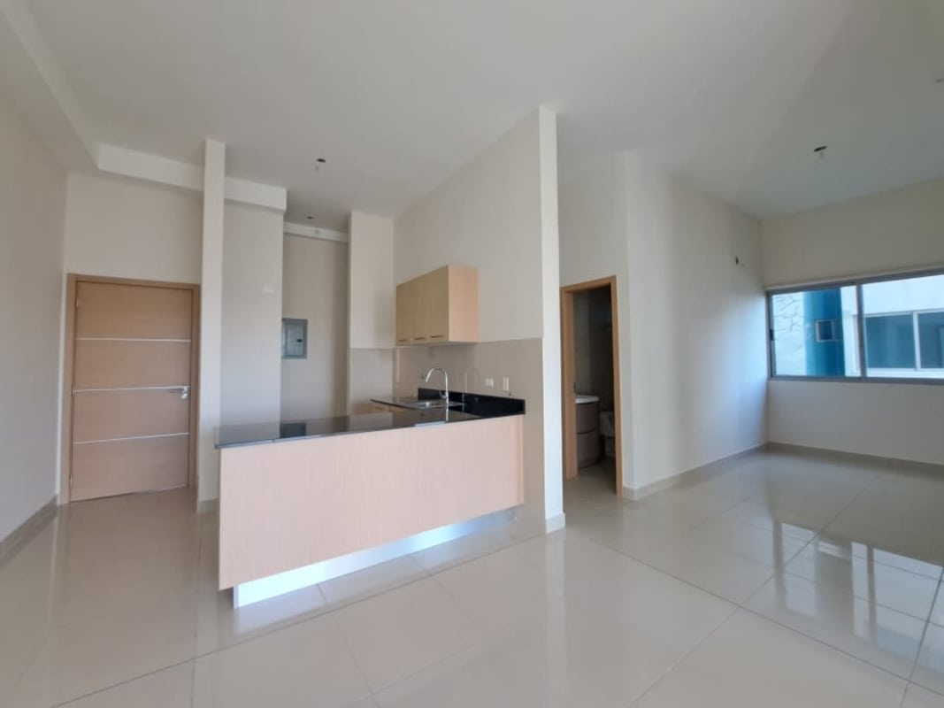 Balcony view of Panama City skyline from PH Torres de Castilla apartment