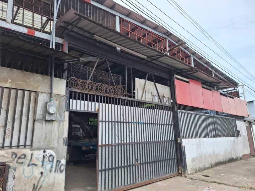 Secure metal gate entrance to industrial property on Via Tocumen Pedregal Panama