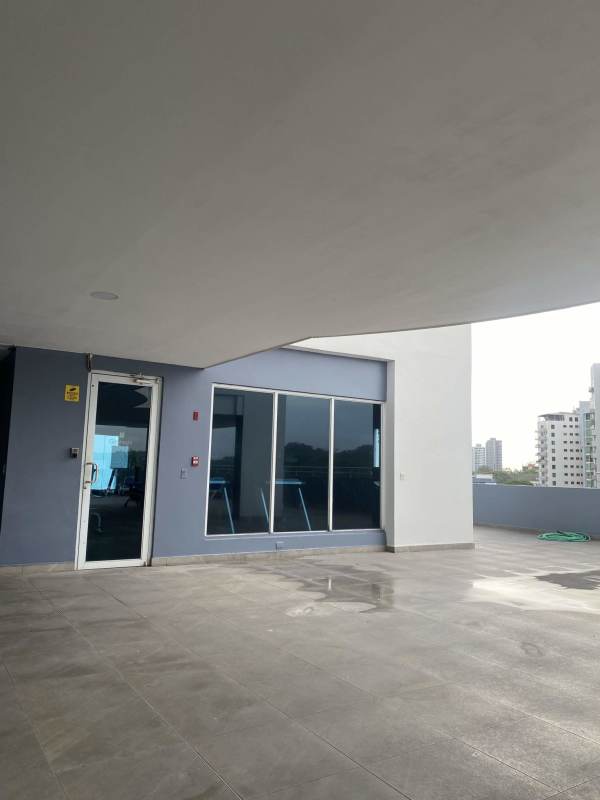 Modern bathroom with glass shower, marble accents in PH Mont Royale El Cangrejo Panama