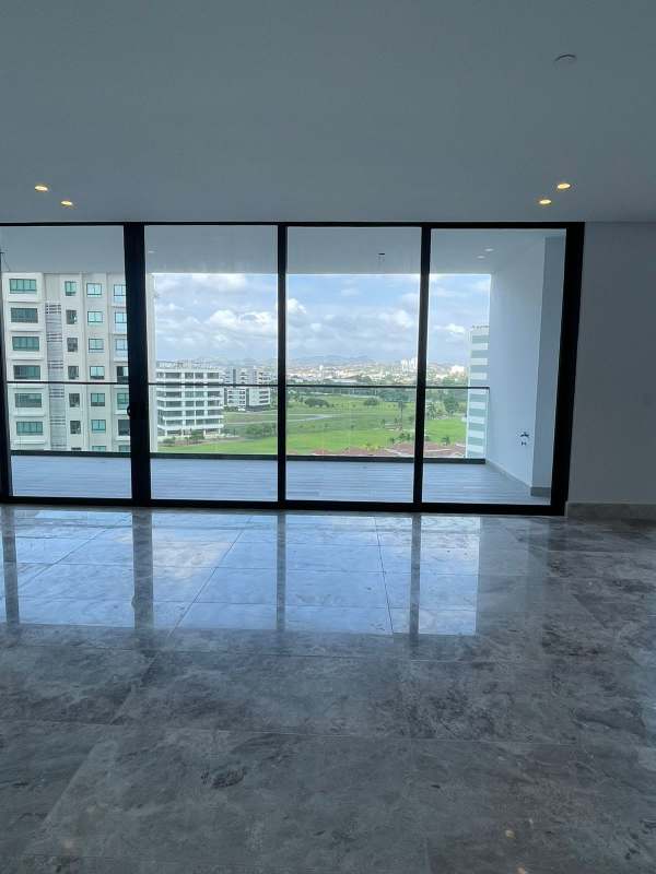 Luxury apartment bathroom with marble finishes, walk-in shower in Santa María Panama