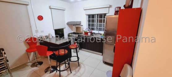 Beachside house in San Carlos with covered patio and tiled floor