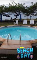 Circular private pool with ocean view at Playa Malibu Panama