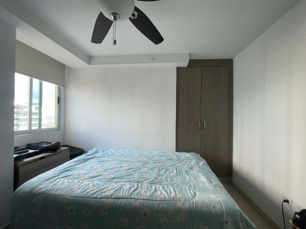 Furnished bedroom with ocean views, closet, air conditioning, PH Lumiere Costa del Este Panama