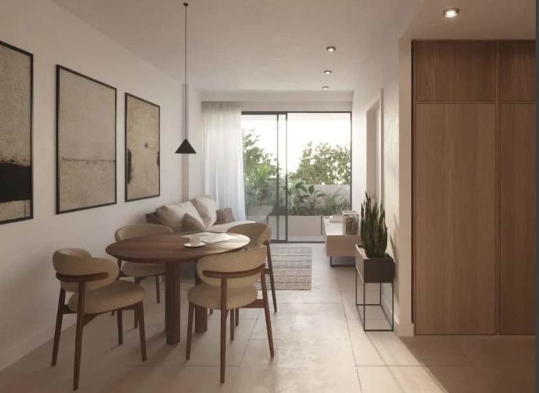 Modern living dining space with balcony access in PH Cangrejo 360 Panama