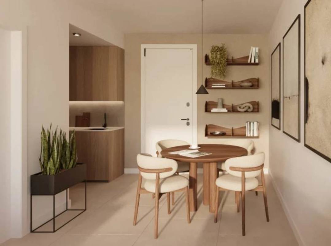 Bright dining area with modern Scandinavian decor in PH Cangrejo 360 Panama