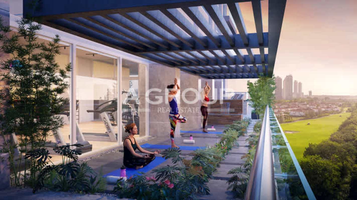 Kids splash pad playground and landscaping PH Celeste Santa María Panama luxury condos