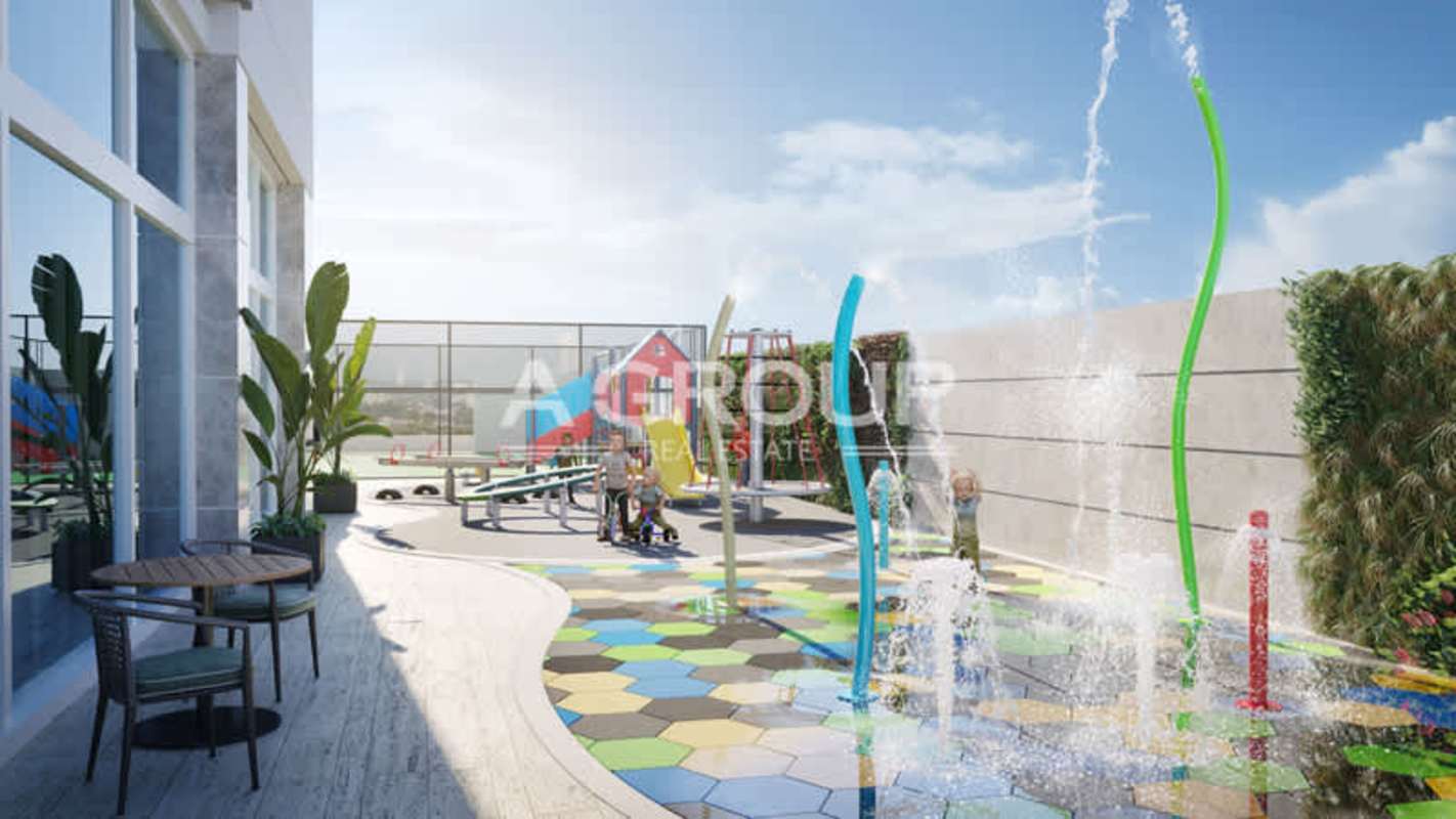 Outdoor splash park with colorful playground in PH Celeste Santa María Panama