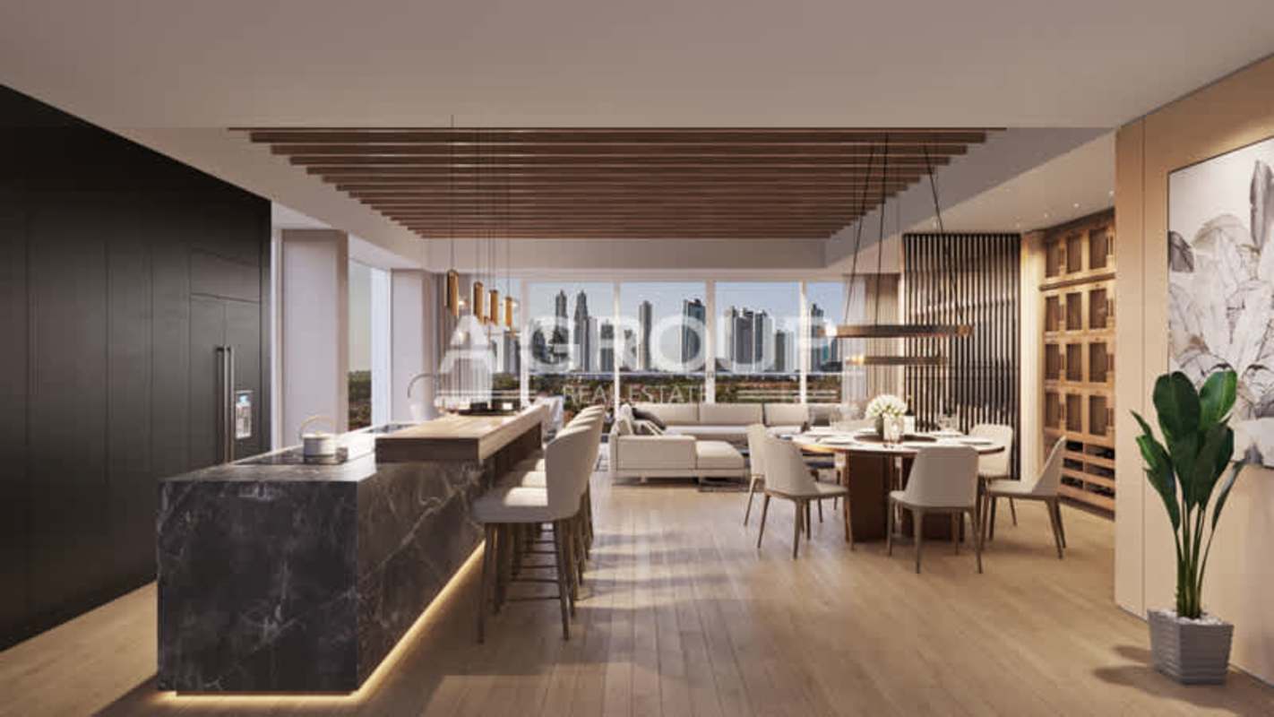 Panoramic terrace with glass rail and views of golf course and Panama skyline in PH Celeste