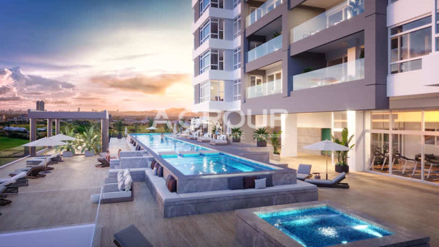 PH Guayacán luxury high-rise with landscaped gardens and city view in Santa María Panama