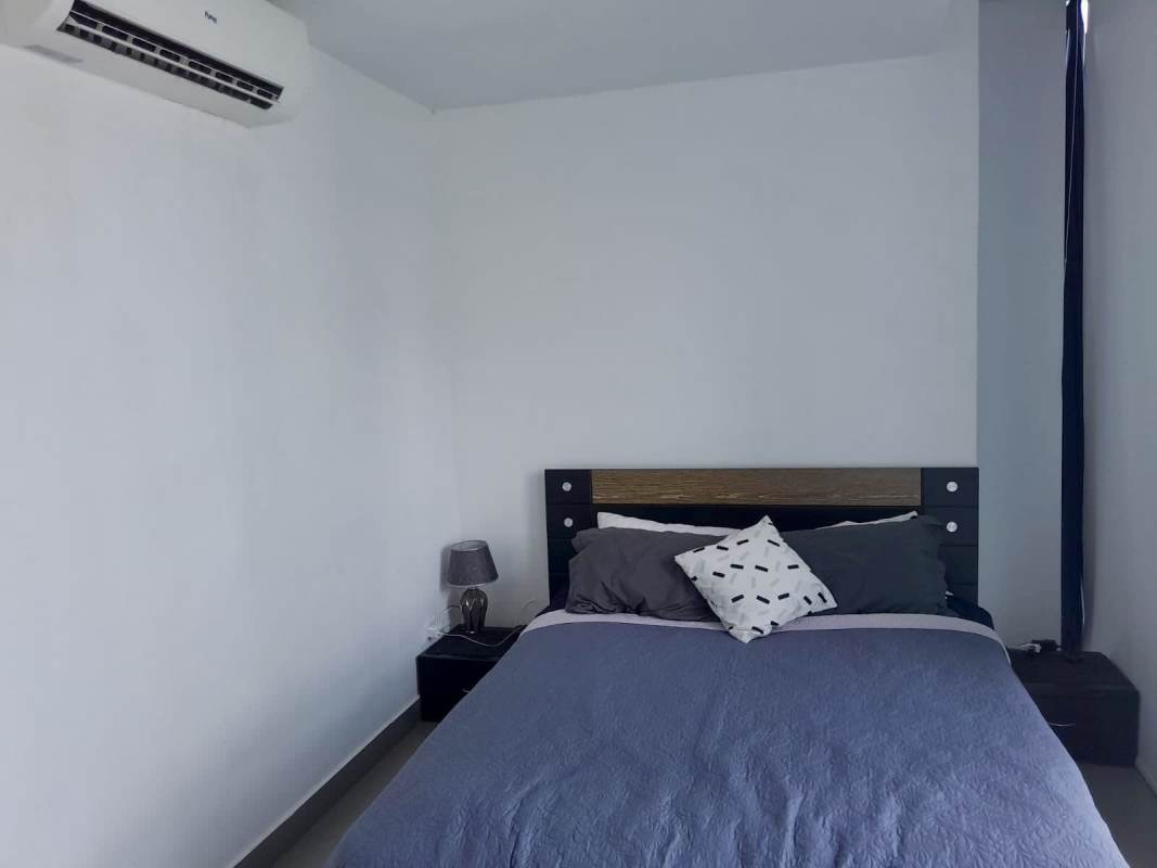 Bright furnished living dining area with city views in PH Colores de Bella Vista Panama City