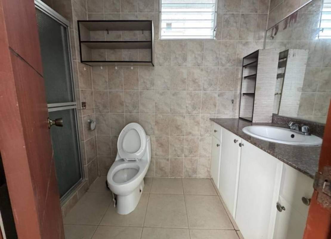 Bathroom tiled with glass shower and countertop vanity PH Golden Boulevard El Dorado Panama