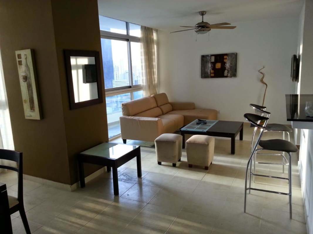 Contemporary kitchen with granite countertops and appliances in PH Bayfront Tower Panama