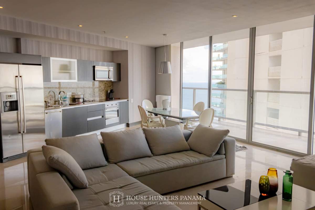 Large bedroom with balcony access and ocean views JW Marriott Panama