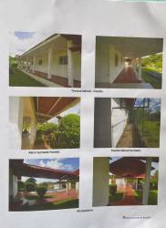 Side exterior view with garden, covered porch, lawn Villa del Sol Chame Panama