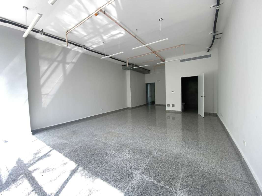 Bright finished open office space granite flooring commercial building Costa del Este Panama