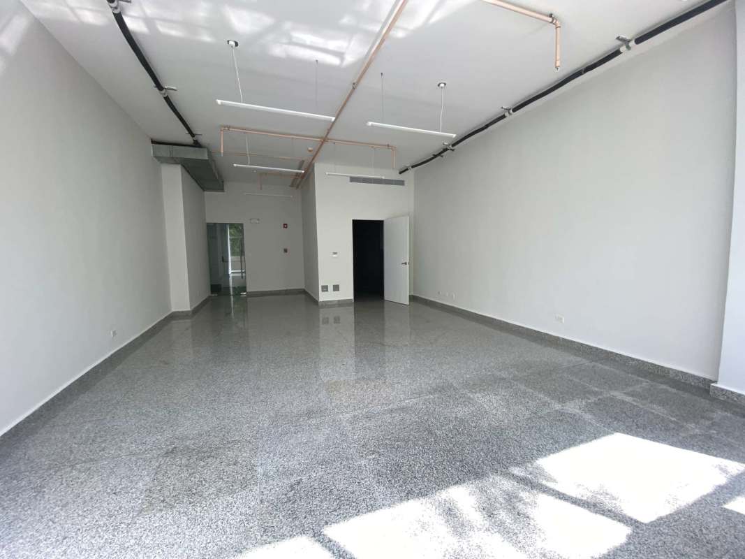 Luxury lobby with marble accents reception Costa del Este office tower Panama