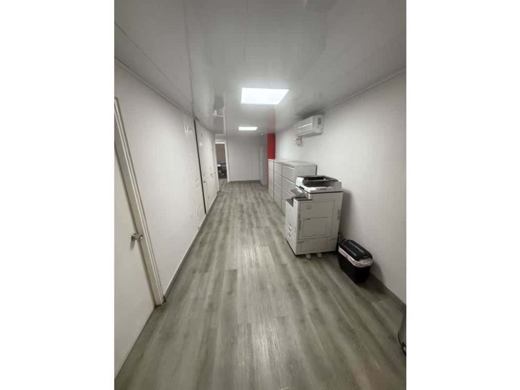 Spacious interior industrial warehouse with steel trusses, concrete floor in Panama City